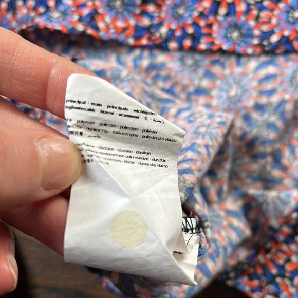 Promod Blue/Red Floral One Shoulder Ruffle Front Dress - Picture 8 of 11